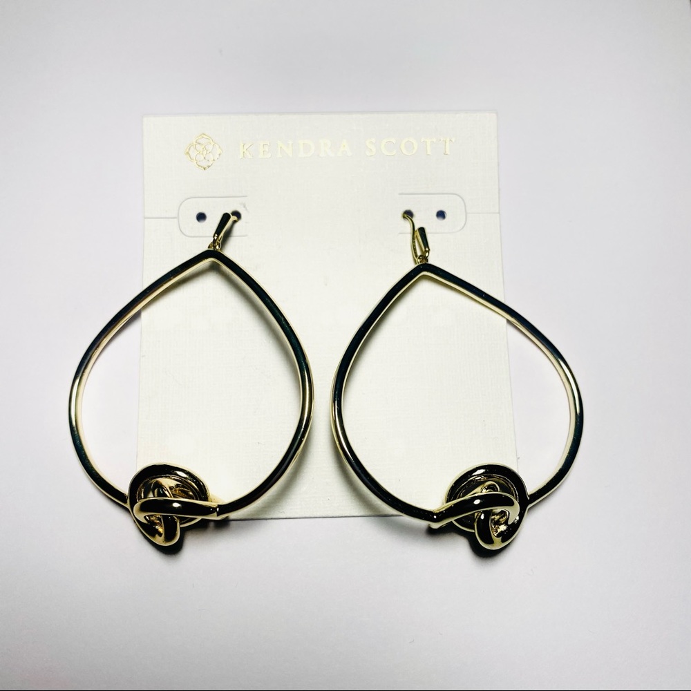 Kendra Scott Presleigh love knot open frame hoop earrings